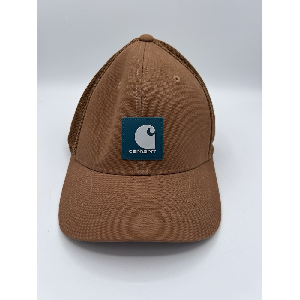 Carhartt Flex Fit Mesh Cap L/XL Brown Fitted Stretch Band Logo Patch